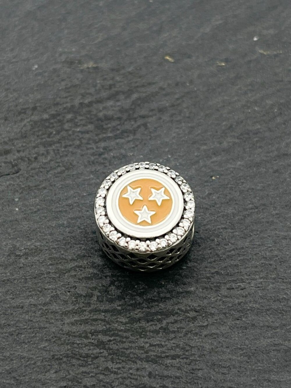 Pandora Tennessee TN Tri Star Bead Charm Sterling Silver Jewelry